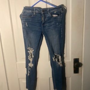 Blue jeans, American Eagle, Gently Used, US 8, NO stains